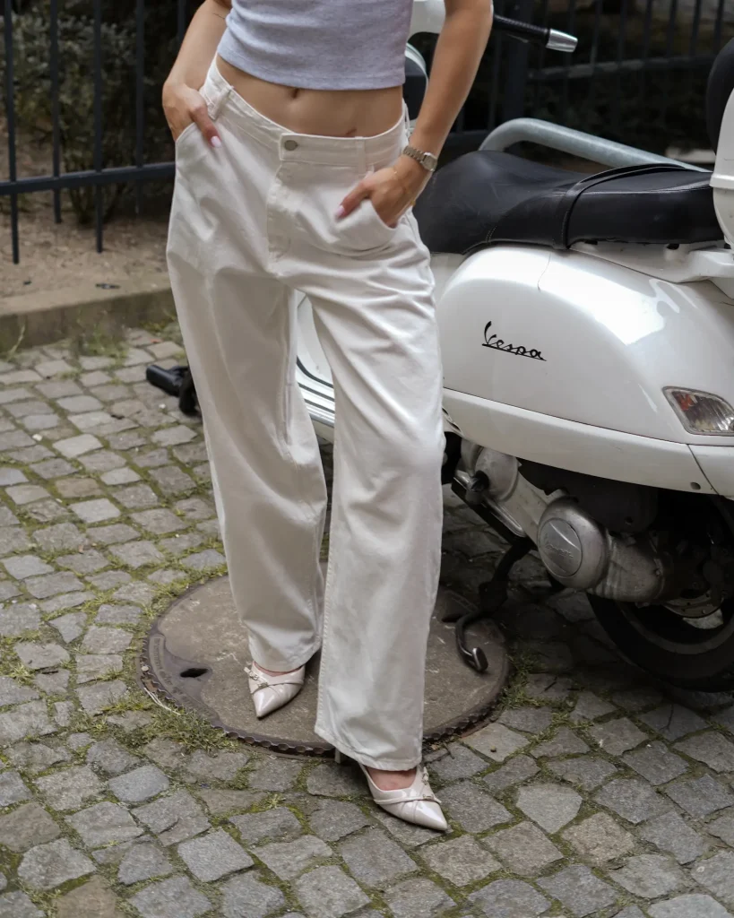 Białe jeansy baggy